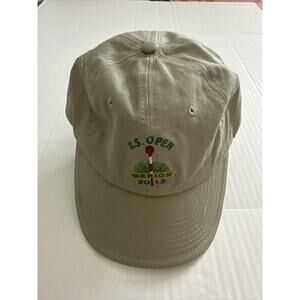 Us Open 2013 Merion Strap Back Hat Cap USGA Member Khaki Embroidered preowned
